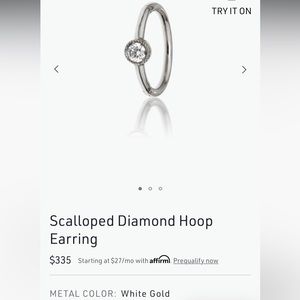 Maria tash white gold diamond earring